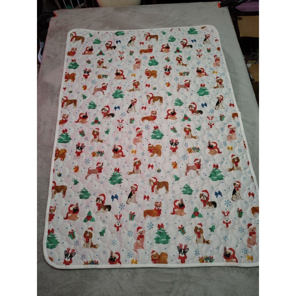 BAMY 2 Pcs Washable Dog Pee Pads Christmas Pet Training Pads Non-Slip Waterproof